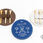 Rond 5 T-shirts (95mm) / Bleu - Argent