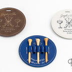 Rond 5 T-shirts (95mm) / Cuir - Noir