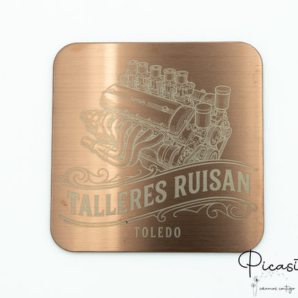 Posavasos de Acero Grabados