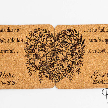 Posavasos Para Invitados de Boda