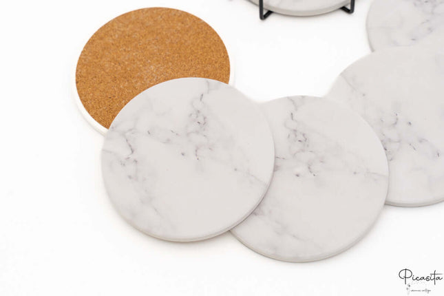 Posavasos Ceramica Estilo Marmol (Pack 6)