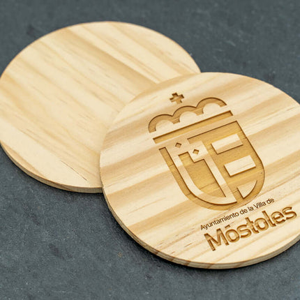 Posavasos de Madera Personalizado Redondo