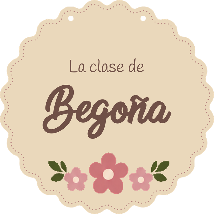 Exemple de plaque en forme de nuage : recto avec le prénom Begoña.