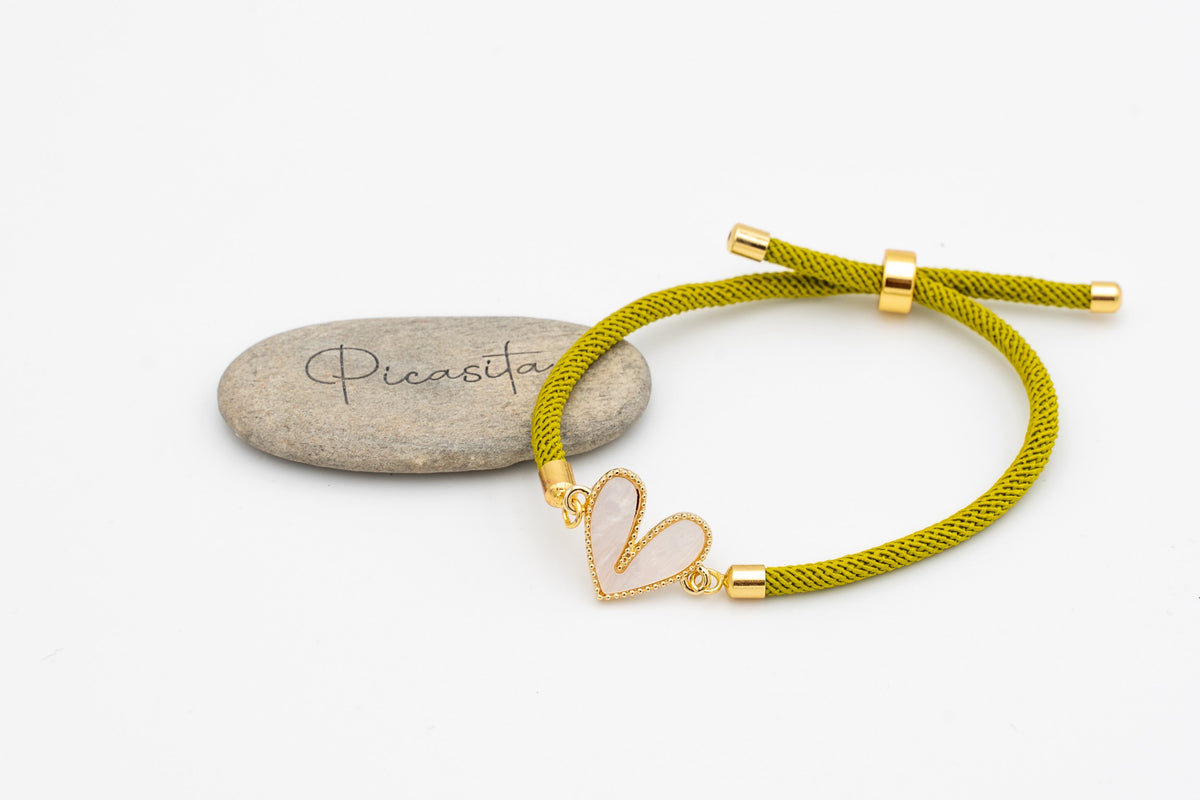 Pulsera Corazón Verde