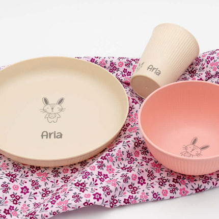 Set Vajilla Infantil Personalizada (Plato, Bol, Vaso)