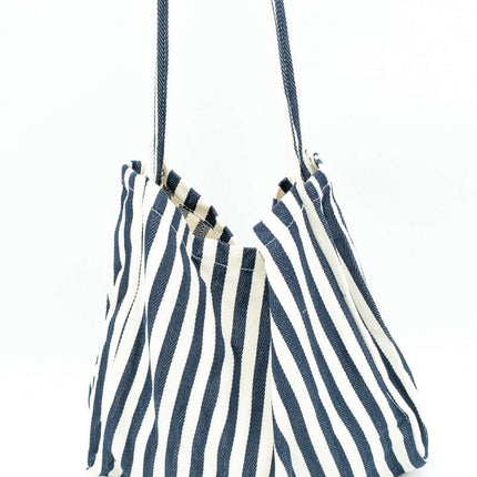 Tote Bag Personalizado con Parche de Cuero PU Azul marino