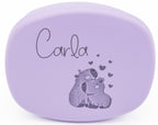 Couvercle lilas avec prénom et dessin
