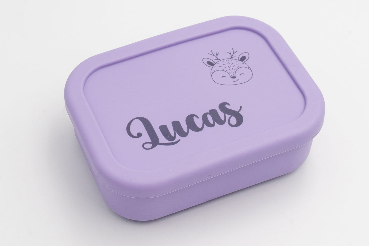 Tupper lila XL de silicona personalizado
